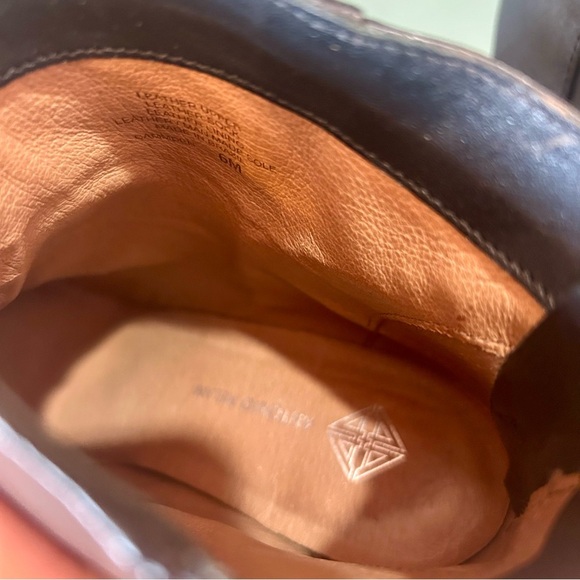 Antonio Melani Black Leather Ankle Booties Size 6 - Picture 6 of 8